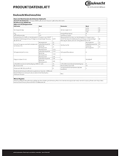 Bauknecht WAM 814 A Waschmaschine Frontlader/8kg/Energieeffizienzklasse A/Kurz 45/Anti-Allergie-Programm/Wolleprogramm/Kurz 30/Startzeitvorwahl/AutoClean/Flecken 40°