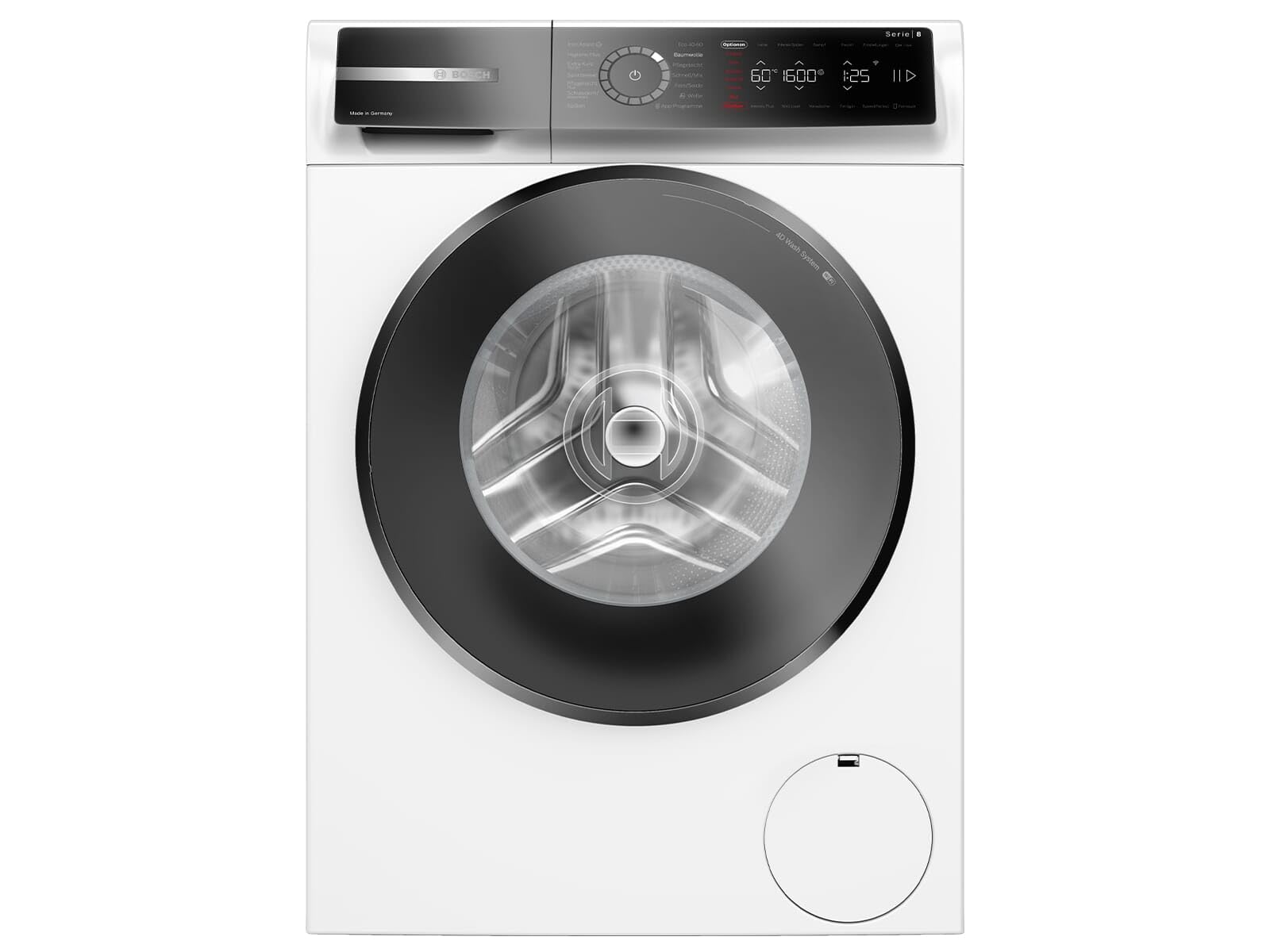 Bosch WUU28T71, Stiftung Warentest Testsieger*, Serie 6 Waschmaschine 8 kg, Unterbaufähig, 1400 UpM, Beladungserkennung, Hygiene Plus, Nachlegefunktion, Frontlader, LED Display, Schontrommel, AquaStop