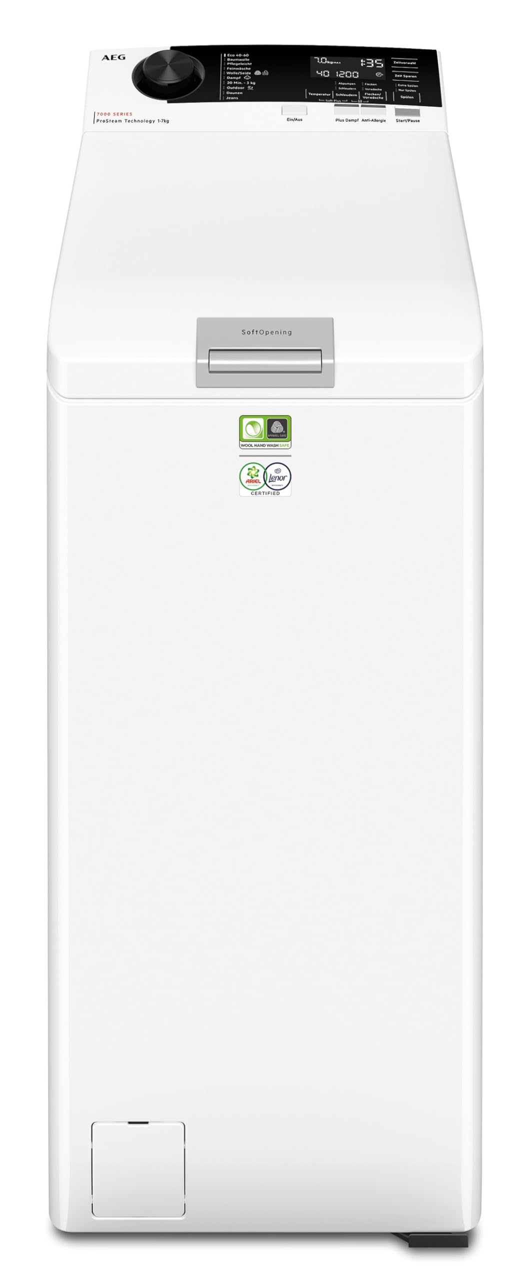 AEG Waschmaschine Toplader, Serie 6000 mit ProSense, 6,0 kg, Leise, Mengenautomatik, Nachlegefunktion, Wasserstopp, 1200 U/min, LTR6A61260