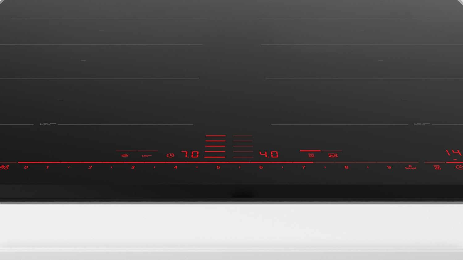 Bosch PXX675DC1E Serie 8 Induktionskochfeld (autark), 60 cm breit, FlexInduction Kochzonen verbinden, MoveMode voreingestellte Leistungsstufen, Bratsensor, PowerBoost schnelleres Kochen, Schwarz