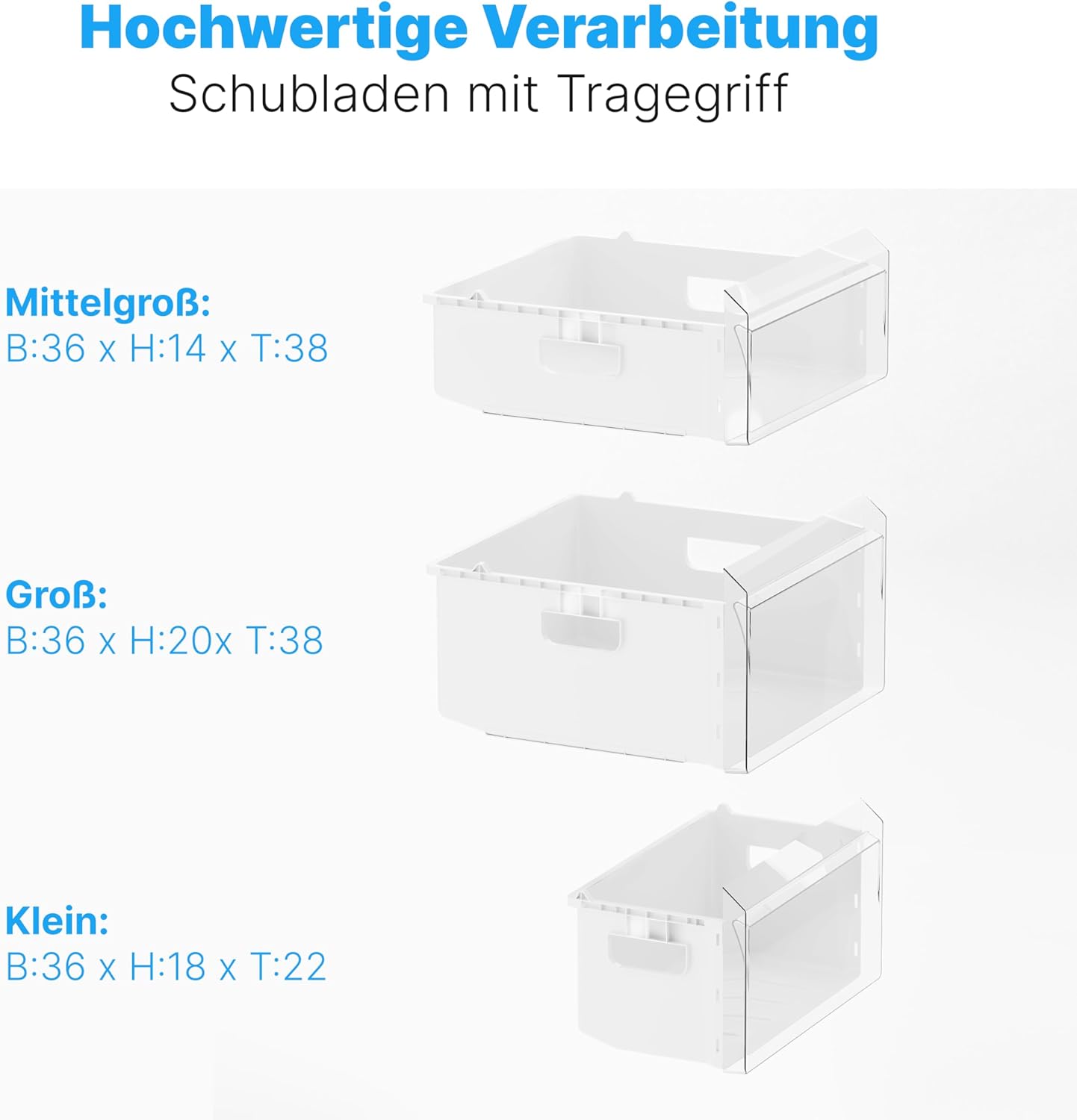 Bomann® Gefrierschrank | 87 L | energieeffizient, leise & klein | ≤ -18 °C, stufenlos regelbar | 3 Schubladen & Eiswürfelschale | 4-Sterne-Gefrierfach, Türanschlag wechselbar | GS 7253 weiß