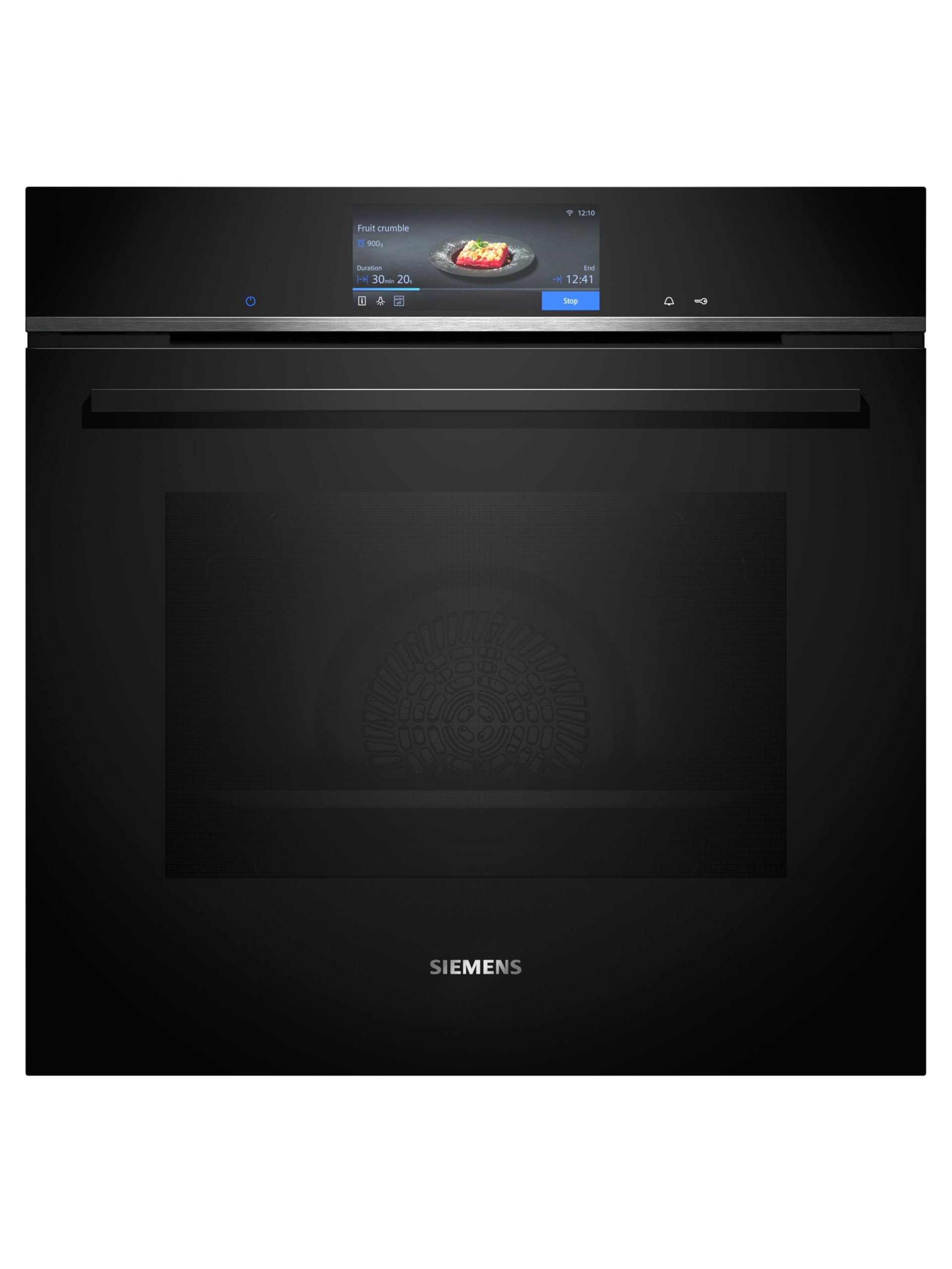 Siemens HB774G1B1, Stiftung Warentest Testsieger*, iQ700 Smarter Einbau-Backofen 60x60 cm, Made in Germany, activeClean Pyrolyse & humidClean Hydrolyse, Air Fry, Automatikprogramme, Touchscreen