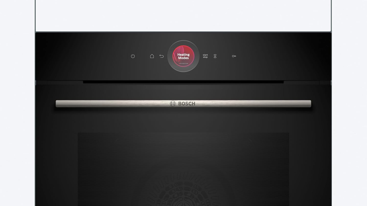 Bosch HBG7741B1, Serie 8 Smarter Einbau-Backofen, 60 x 60 cm, Made in Germany, Schwarz, Pyrolyse & Hydrolyse Selbstreinigung, Air Fry, Back Assist, 4D Heißluft, Farb-Touchscreen & Bedienring