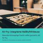 Siemens HB774G1B1, Stiftung Warentest Testsieger*, iQ700 Smarter Einbau-Backofen 60x60 cm, Made in Germany, activeClean Pyrolyse & humidClean Hydrolyse, Air Fry, Automatikprogramme, Touchscreen