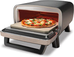 Ninja Artisan Outdoor-Pizzaofen und Heißluftfritteuse, 4 Funktionen: Pizza, Air Fry, Bake, Prove, 5 Pizzaeinst., mit 30 cm Pizzastein, Pizzaschale, Backblech, Heißluft-Fritteusen-Korb, Grau MO201EU