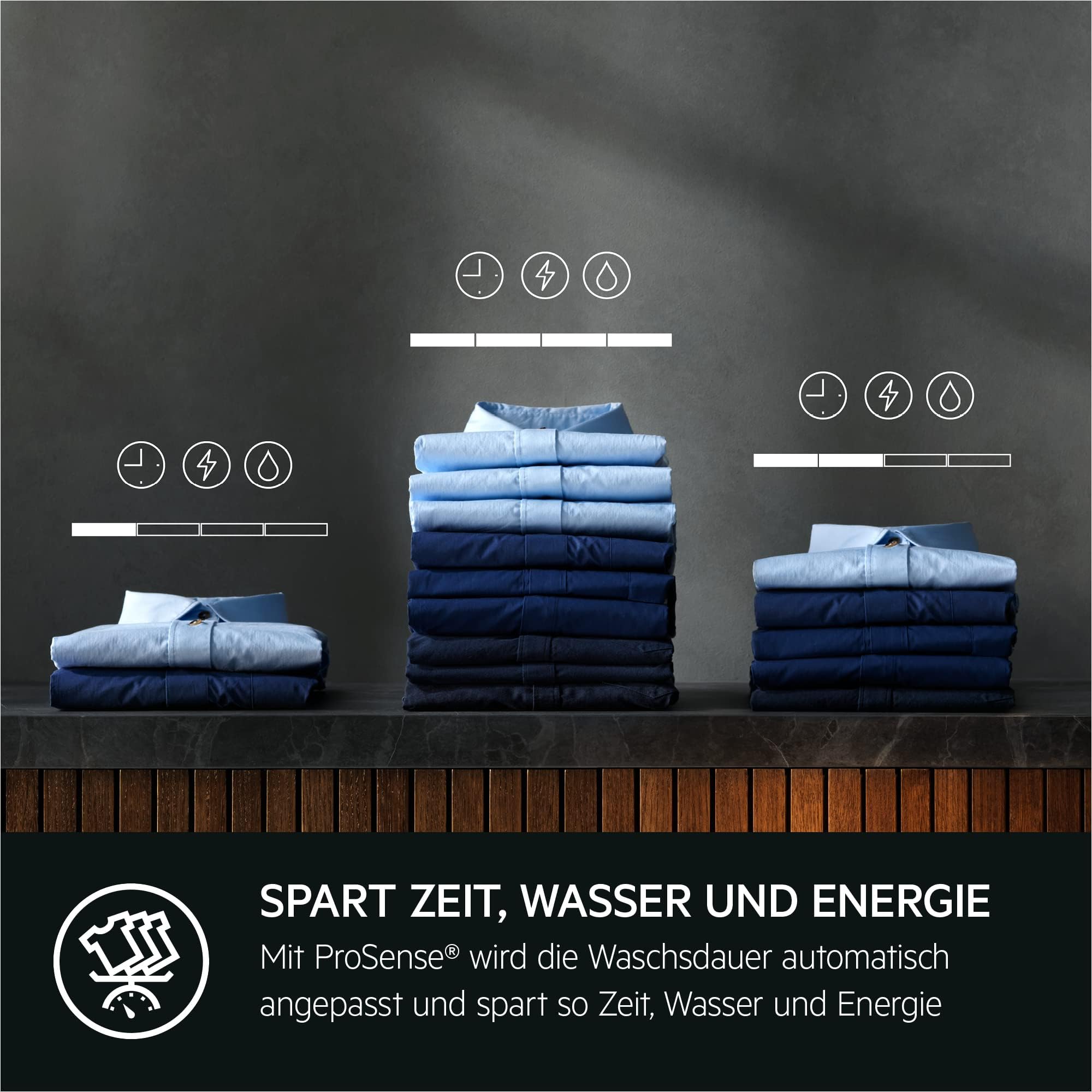 AEG Waschmaschine 8 kg, Serie 6000 ProSense: Mengenautomatik für automatische Anpassung von Waschdauer & Energieverbrauch, Startzeitvorwahl, Nachlegefunktion, Vollwasserschutz, 1400 U/min, L6AMZ48FL