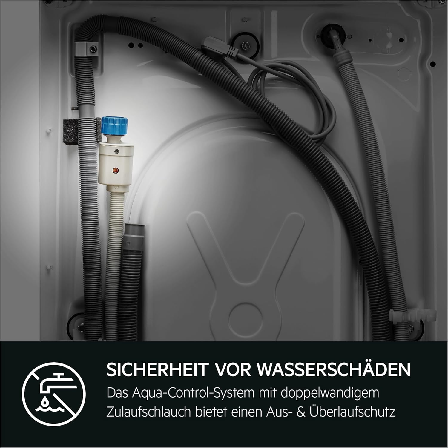 AEG Waschmaschine,7 kg, Serie 6000 ProSense - Mengenautomatik - Smarte Beladungserkennung, A, Nachlegefunktion, Leise, Inverter Motor, Wasserstopp, 1400 U/min, L6FBG51470