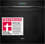 Siemens HB774G1B1, Stiftung Warentest Testsieger*, iQ700 Smarter Einbau-Backofen 60x60 cm, Made in Germany, activeClean Pyrolyse & humidClean Hydrolyse, Air Fry, Automatikprogramme, Touchscreen