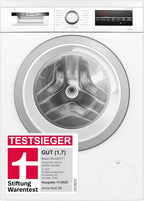Bosch WUU28T71, Stiftung Warentest Testsieger*, Serie 6 Waschmaschine 8 kg, Unterbaufähig, 1400 UpM, Beladungserkennung, Hygiene Plus, Nachlegefunktion, Frontlader, LED Display, Schontrommel, AquaStop