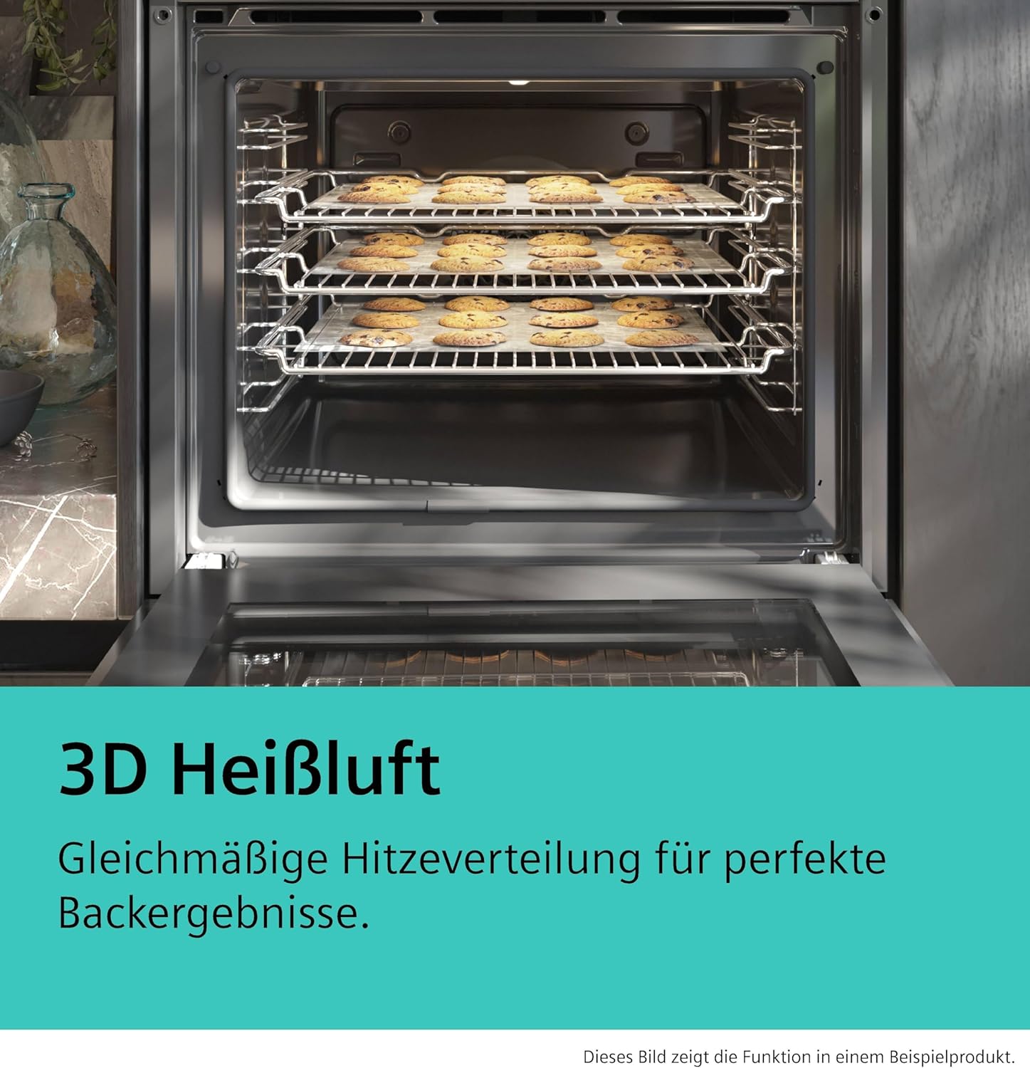 Siemens HB774G1B1, Stiftung Warentest Testsieger*, iQ700 Smarter Einbau-Backofen 60x60 cm, Made in Germany, activeClean Pyrolyse & humidClean Hydrolyse, Air Fry, Automatikprogramme, Touchscreen