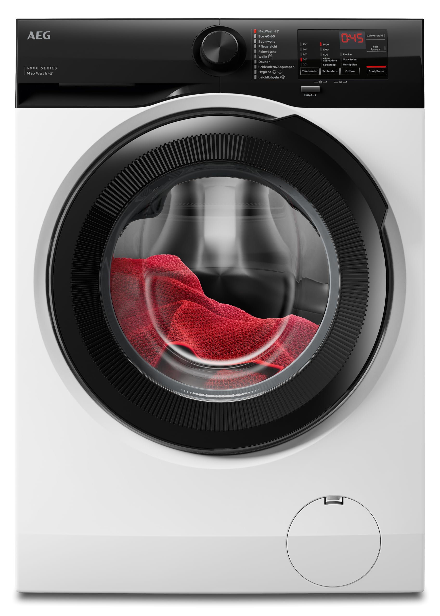 AEG Waschmaschine,7 kg, Serie 6000 ProSense - Mengenautomatik - Smarte Beladungserkennung, A, Nachlegefunktion, Leise, Inverter Motor, Wasserstopp, 1400 U/min, L6FBG51470